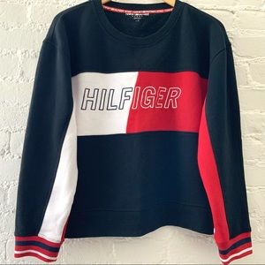 Tommy Hilfiger Women’s Color Block Logo Sweatshirt.
